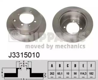 Nipparts J3315010 Brake disc