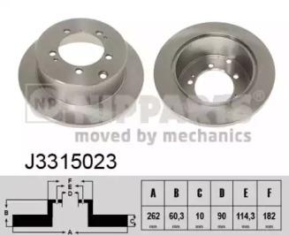 Nipparts J3315023 Brake disc