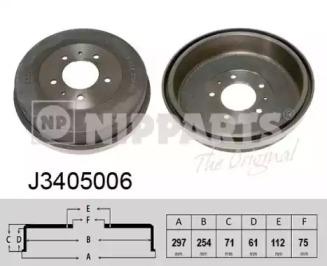 Nipparts J3405006 Барабан гальмівний Nipparts J3405006 Барабан гальмівний