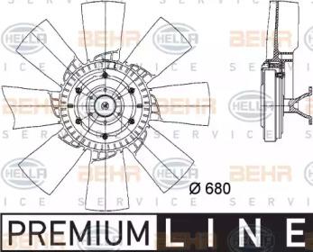 Hella 8MV 376 728-391 Вентилятор охолодження двигуна Hella 8MV 376 728-391 Вентилятор охолодження двигуна