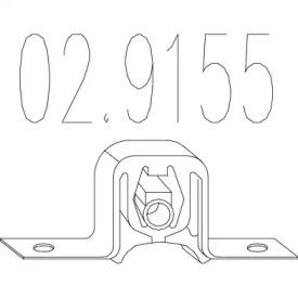 MTS 02.9155 Exhaust pipe support