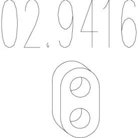 MTS 02.9416 Exhaust pipe support MTS 02.9416 Exhaust pipe support