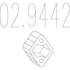 MTS 02.9442 Exhaust pipe support