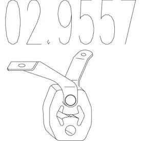 MTS 02.9557 Exhaust pipe support MTS 02.9557 Exhaust pipe support