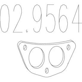 MTS 02.9564 Прокладка глушителя MTS 02.9564 Прокладка глушителя