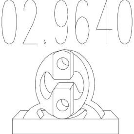 MTS 02.9640 Кронштейн системи випуску відпрацьованих газів MTS 02.9640 Кронштейн системи випуску відпрацьованих газів