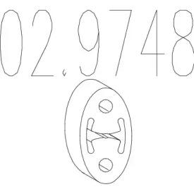 MTS 02.9748 Exhaust pipe support MTS 02.9748 Exhaust pipe support