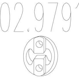 MTS 02.9791 Exhaust pipe support