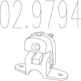 MTS 02.9794 Exhaust pipe support MTS 02.9794 Exhaust pipe support