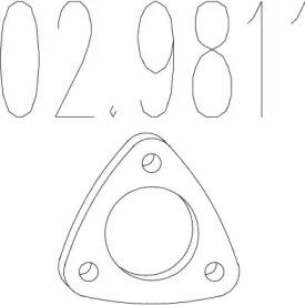 MTS 02.9811 Прокладка глушителя