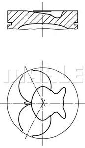 Mahle Original 002 24 10 Поршень Mahle Original 002 24 10 Поршень