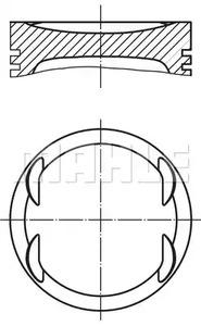 Mahle Original 015 76 02 Поршень двигуна Mahle Original 015 76 02 Поршень двигуна