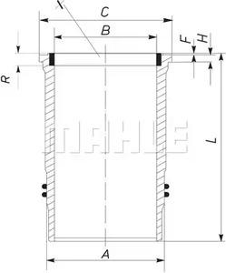 Mahle Original 061WN1501 Гильза цилиндра