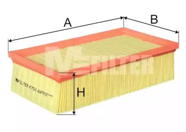 MFilter K 701 Фільтр повітряний