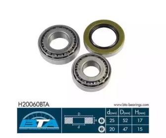 BTA H20060BTA Підшипник маточини колеса BTA H20060BTA Підшипник маточини колеса