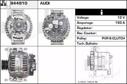 EDR 944910 Alternator assy