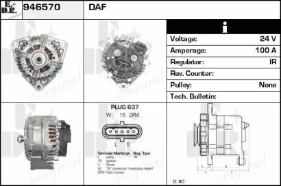 EDR 946570 Alternator assy