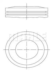 Mahle Original 033 10 00 Поршень Mahle Original 033 10 00 Поршень