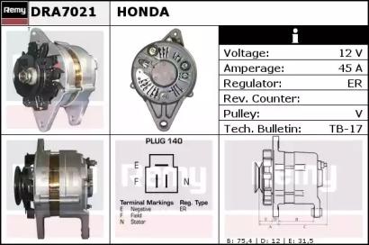 Remy DRA7021 Alternator assy Remy DRA7021 Alternator assy