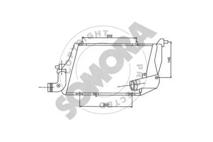 Somora 024145AR Радіатор інтеркулера Somora 024145AR Радіатор інтеркулера