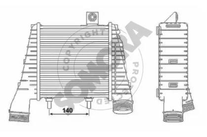 Somora 024245R Радіатор інтеркулера Somora 024245R Радіатор інтеркулера