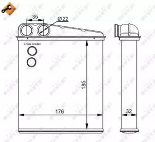 NRF 54271 Радіатор обігрівача салону NRF 54271 Радіатор обігрівача салону