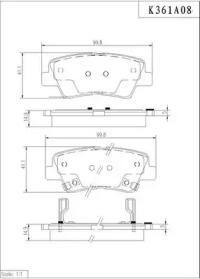 NPS K361A08 Brake pads