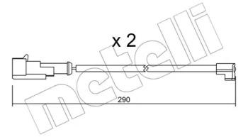 Metelli SU.100K Датчик зносу Metelli SU.100K Датчик зносу