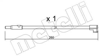 Metelli SU.116 Датчик зносу гальмівних колодок