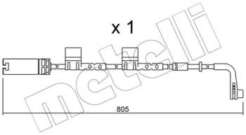 Metelli SU.222 Датчик износа тормозных колодок Metelli SU.222 Датчик износа тормозных колодок