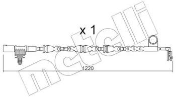 Metelli SU.256 Датчик зносу гальмівних колодок Metelli SU.256 Датчик зносу гальмівних колодок