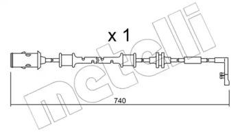 Metelli SU.318 Датчик зносу гальмівних колодок Metelli SU.318 Датчик зносу гальмівних колодок