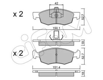 Cifam 822-274-2 Колодки тормозные Cifam 822-274-2 Колодки тормозные