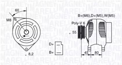Magneti Marelli 063321042010 Alternator assy Magneti Marelli 063321042010 Alternator assy