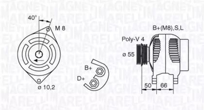 Magneti Marelli 063321607010 Alternator assy Magneti Marelli 063321607010 Alternator assy
