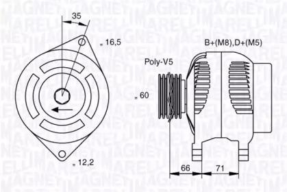 Magneti Marelli 063321625010 Alternator assy Magneti Marelli 063321625010 Alternator assy
