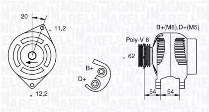 Magneti Marelli 063321859010 Alternator assy Magneti Marelli 063321859010 Alternator assy
