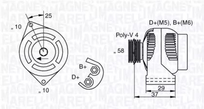 Magneti Marelli 063341658010 Alternator assy Magneti Marelli 063341658010 Alternator assy