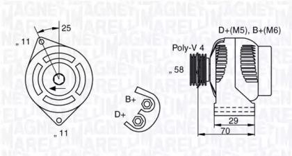 Magneti Marelli 063341702010 Alternator assy Magneti Marelli 063341702010 Alternator assy