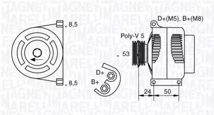 Magneti Marelli 063377002010 Alternator assy Magneti Marelli 063377002010 Alternator assy
