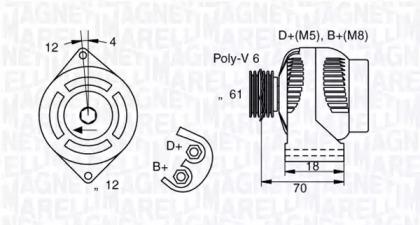 Magneti Marelli 063377005010 Alternator assy Magneti Marelli 063377005010 Alternator assy