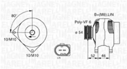 Magneti Marelli 063730031010 Alternator assy Magneti Marelli 063730031010 Alternator assy