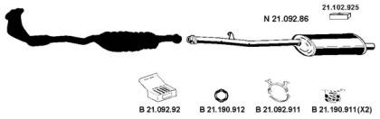 Eberspacher 212023 Schalldaempfer Eberspacher 212023 Schalldaempfer