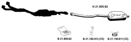 Eberspacher 212052 Schalldaempfer Eberspacher 212052 Schalldaempfer