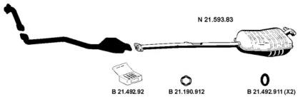 Eberspacher 212056 Schalldaempfer Eberspacher 212056 Schalldaempfer