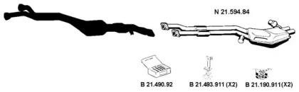 Eberspacher 212115 Глушитель выхлопных газов конечный Eberspacher 212115 Глушитель выхлопных газов конечный