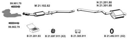 Eberspacher 212251 Schalldaempfer Eberspacher 212251 Schalldaempfer