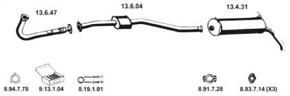 Eberspacher 222014 Schalldaempfer Eberspacher 222014 Schalldaempfer