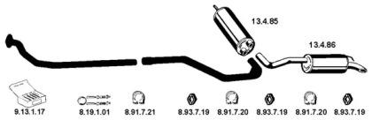 Eberspacher 222054 Schalldaempfer