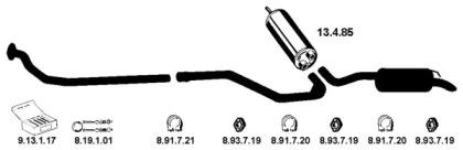 Eberspacher 222055 Schalldaempfer